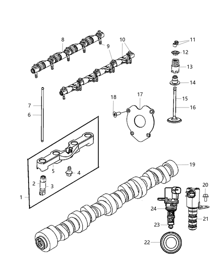 2012 Dodge Challenger Camshaft & Valvetrain Diagram 4 - Thumbnail