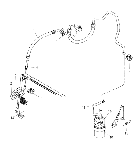 2005 Jeep Wrangler Plumbing - HEVAC Diagram 3 - Thumbnail