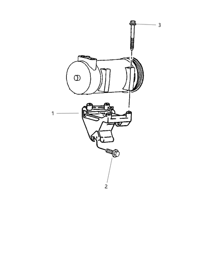 2000 Dodge Dakota Mounting - Compressor Diagram 1 - Thumbnail