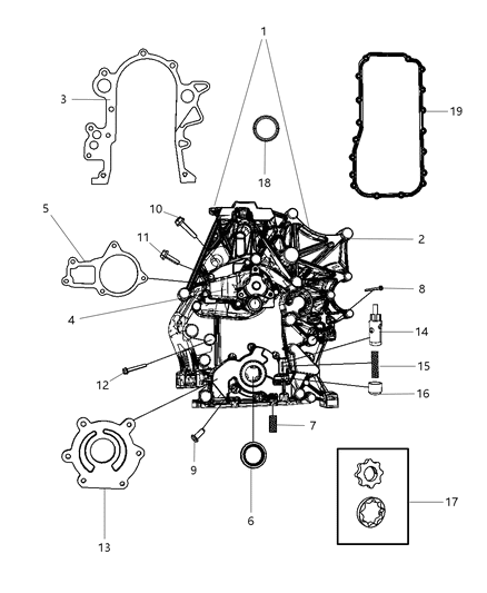 2008 Dodge Grand Caravan Bolt And Coned Washer Hexagon Head M8X1.25X80.00 Diagram for 6101326