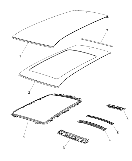 2019 Jeep Cherokee Roof Panel Diagram