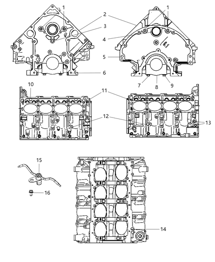 2010 Jeep Grand Cherokee Engine Cylinder Block And Hardware Diagram 3 - Thumbnail