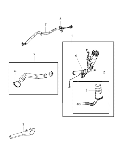2020 Ram 1500 Filler Neck, Lower Diagram for 68408313AB