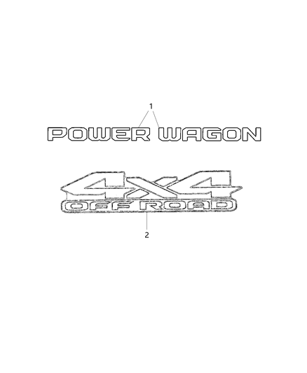 2020 Ram 2500 Decals & Tape Stripes Diagram