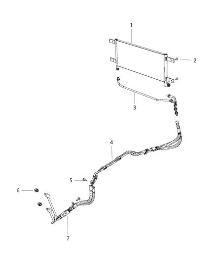 2018 Ram 2500 Transmission Oil Cooler & Lines Diagram 2 - Thumbnail