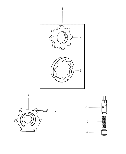 2008 Jeep Wrangler Engine Oiling Pump Diagram 2 - Thumbnail