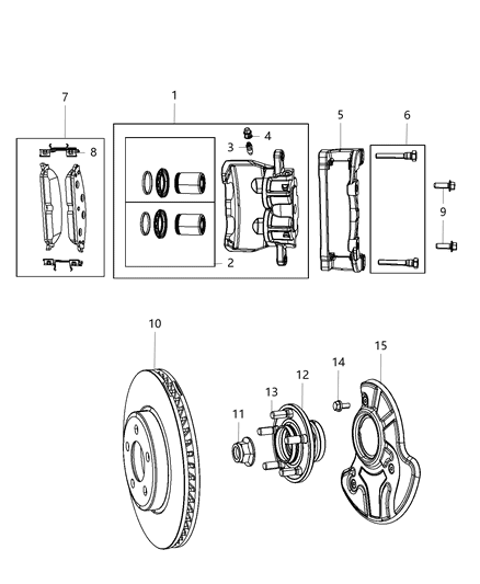 2012 Chrysler 300 Front Brakes Diagram 1 - Thumbnail