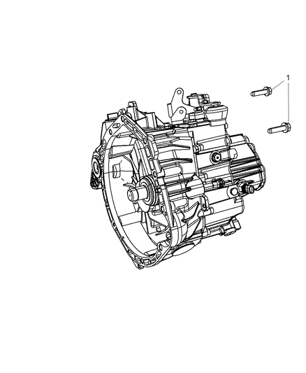 2009 Chrysler PT Cruiser Mounting Bolts of Manual Transmission Diagram 1 - Thumbnail