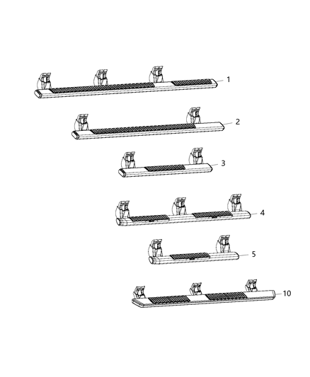 2018 Ram 3500 Pickup Step, Body Side Diagram