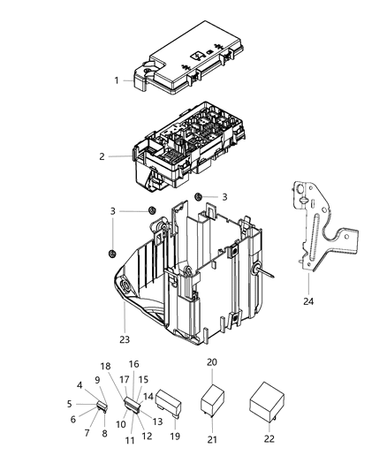 2014 Jeep Grand Cherokee Power Distribution Center Diagram 2 - Thumbnail