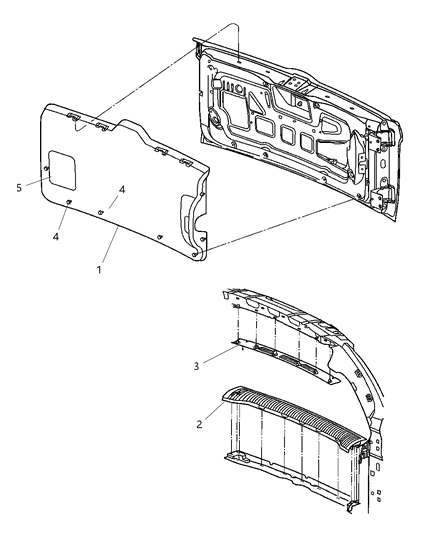 2002 Jeep Liberty Door Trim Panel Retainer, White/Yellow, Front Inner Diagram for 6506311AA