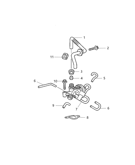 2008 Chrysler Crossfire Valve Gasket Diagram for 5096517AA