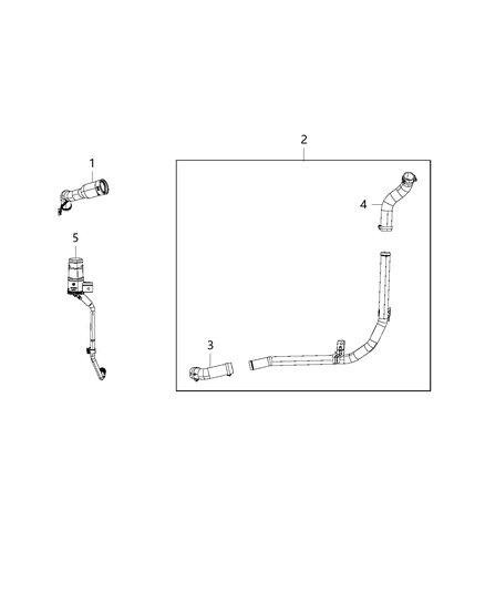 2018 Jeep Wrangler All-new Model Fuel Tank Filler Tube Diagram 1 - Thumbnail