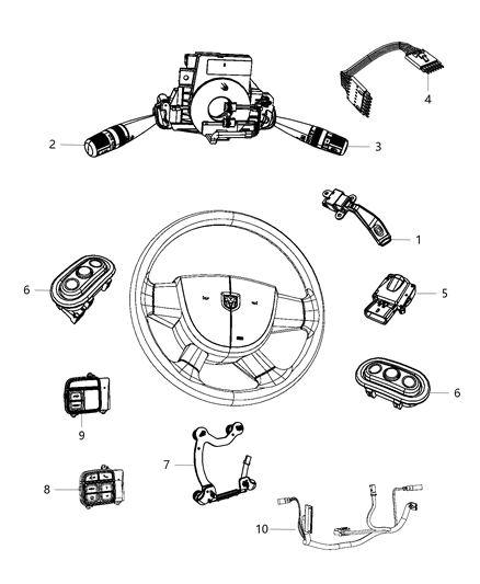 2011 Dodge Avenger Multifunction Switch Diagram for 68024198AD