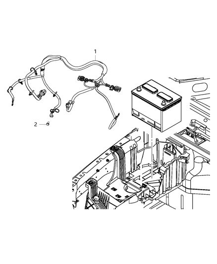 2018 Jeep Wrangler JK (Previous-generation) Battery Wiring Diagram