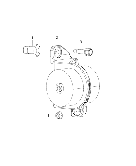 2013 Dodge Journey Engine Mounting, Front Diagram 2 - Thumbnail