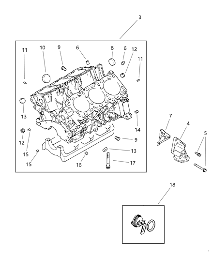1998 Chrysler Cirrus Cylinder Block Diagram 3 - Thumbnail