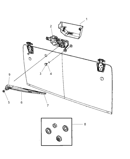 2011 Jeep Wrangler Rear Wiper System Diagram