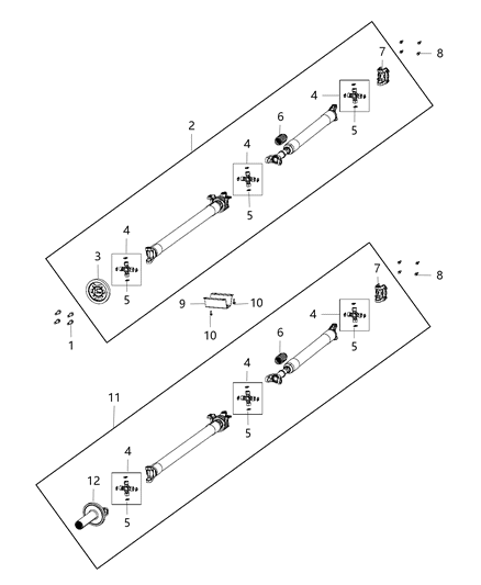 2016 Ram 3500 Cab Chassis Shaft - Drive of Rear Axle; Differential And Drive Line Diagram 2 - Thumbnail