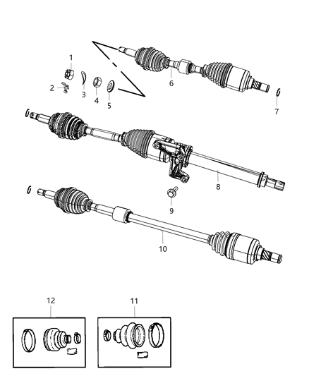 2016 Jeep Compass Shafts, Axle Diagram 3 - Thumbnail