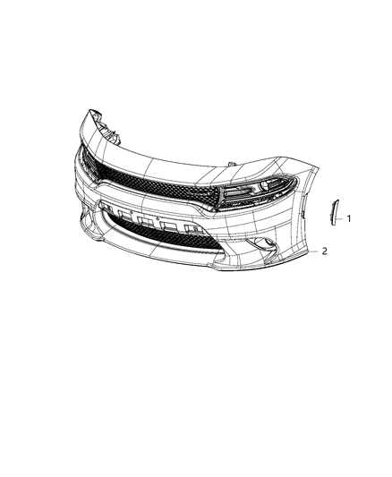 2018 Dodge Charger Lamp, Front Sidemarker Diagram