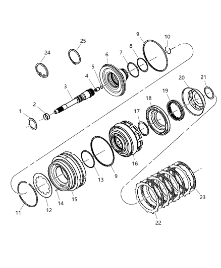 2006 Jeep Grand Cherokee Retainer Transmission Input Clutch Diagram for 4799648