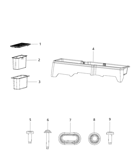 2020 Ram 2500 Rear Storage Compartment Diagram 1 - Thumbnail