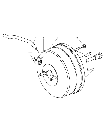 2008 Dodge Dakota Booster Power Brake Diagram for 5142651AA