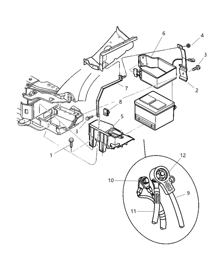 2000 Chrysler Sebring Cable Assembly Diagram for 4608415AB