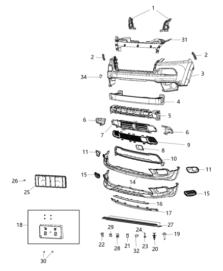 2015 Jeep Cherokee Rivet Blind Bulb M4.75X14.00 Diagram for 6510178AA