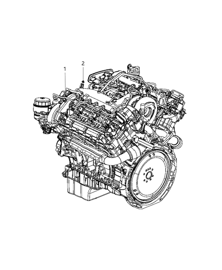 2007 Jeep Grand Cherokee Engine Assembly & Identification & Service Diagram 1 - Thumbnail
