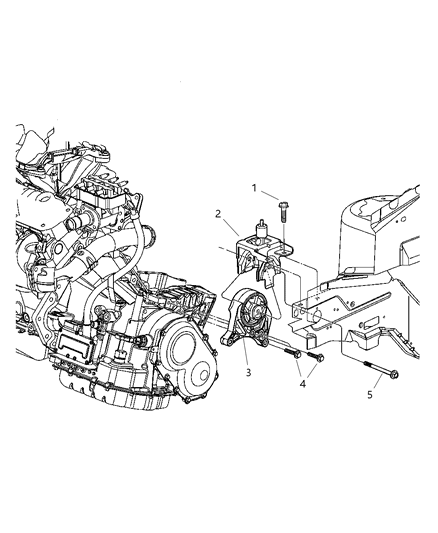 2005 Dodge Caravan Mount, Bracket & Transmission Diagram 2 - Thumbnail