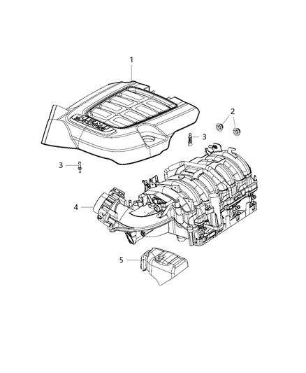 2020 Ram 2500 Engine Cover & Related Parts Diagram 1 - Thumbnail
