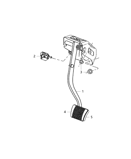 2016 Dodge Challenger Pedal Assembly Diagram for 4581660AC