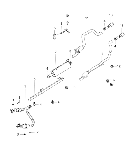 2017 Ram 1500 Exhaust System Diagram 3 - Thumbnail