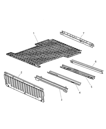 2006 Dodge Dakota Floor Box & Panel Diagram 1 - Thumbnail