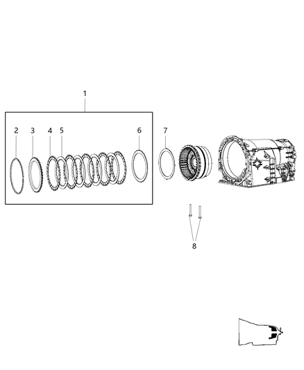 2008 Jeep Commander B2 Clutch Assembly Diagram 1 - Thumbnail
