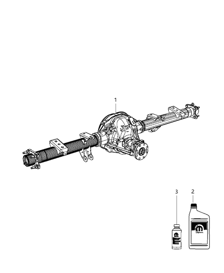 2009 Dodge Dakota Rear Axle Assembly Diagram 1 - Thumbnail