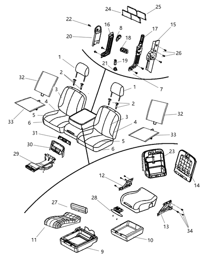 2011 Ram 2500 Front Seat - Split Seat Diagram 4 - Thumbnail
