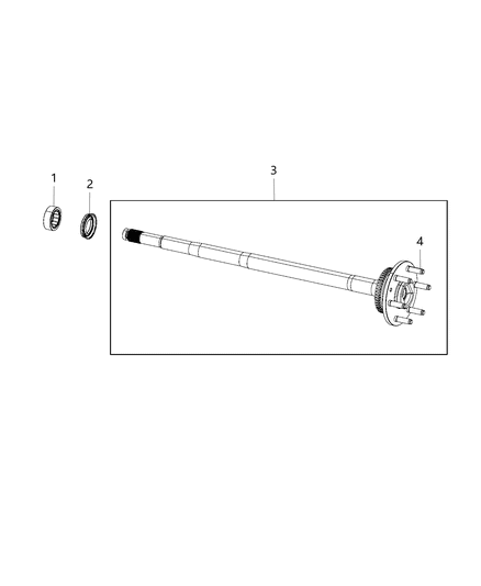 2019 Ram 1500 New Style Shaft, Axle of Rear Axle; Differential And Drive Line Diagram 3 - Thumbnail