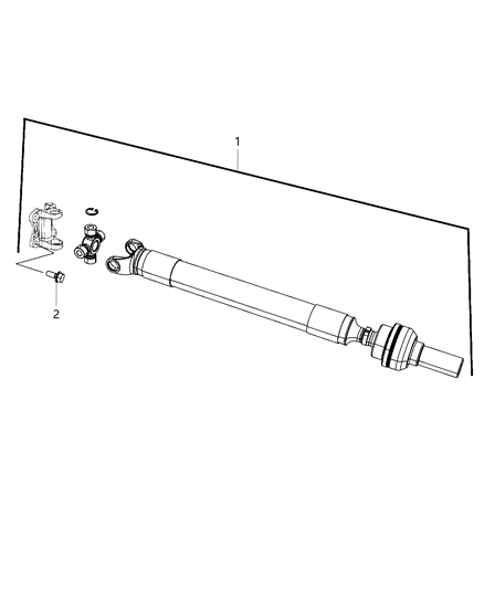 2019 Ram 1500 New Style Shaft - Drive of Front Axle; Differential And Drive Line Diagram