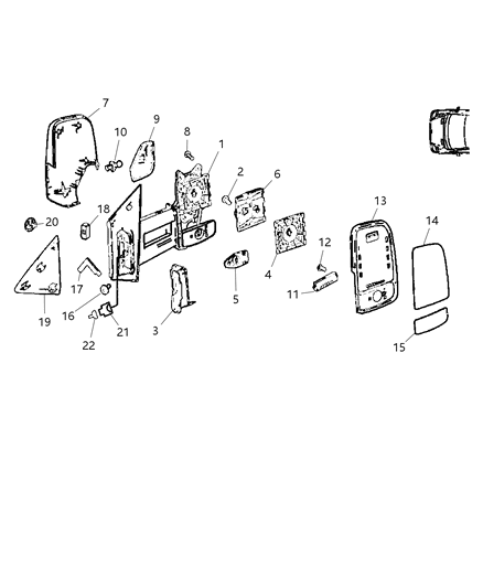 2008 Dodge Sprinter 2500 Outside Rear View Mirror Diagram 4 - Thumbnail