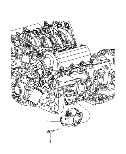 2008 Dodge Nitro Starter & Related Parts Diagram 2 - Thumbnail