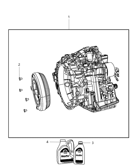 2015 Jeep Compass Transmission / Transaxle Assembly of Automatic Transmission Diagram 3 - Thumbnail