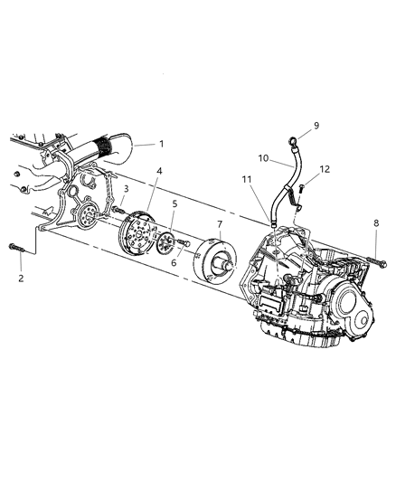 2006 Dodge Caravan Transaxle Mounting & Related Parts Diagram 2 - Thumbnail