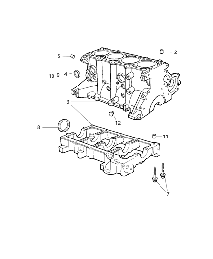 2004 Dodge Stratus Sedan Cylinder Block Diagram 2 - Thumbnail