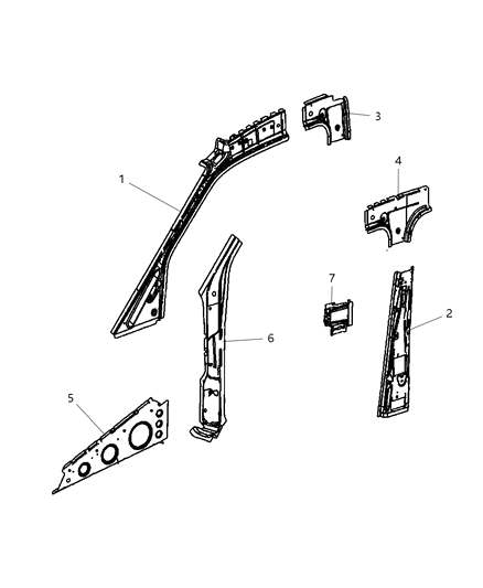2008 Dodge Sprinter 3500 Front Aperture Panel Diagram 1 - Thumbnail