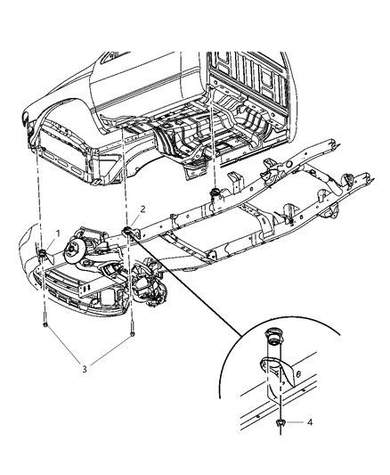 2008 Dodge Ram 1500 Body Hold Down Diagram 2 - Thumbnail