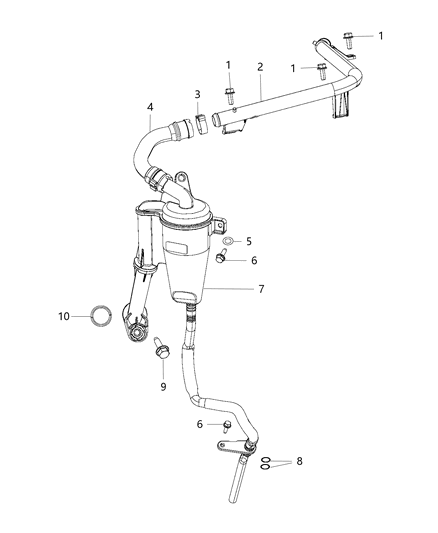 2019 Jeep Compass Sleeve Diagram for 68142380AA