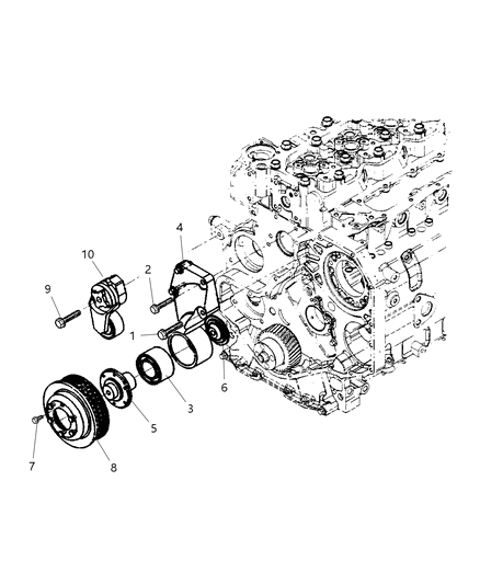 2002 Dodge Ram 2500 Regular Cab Drive Pulleys Diagram 2 - Thumbnail